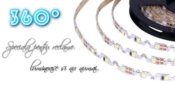Banda LED 12V 4.8W/m, 60LED/m IP20 R2835 6400K, Forma S - rola 5m