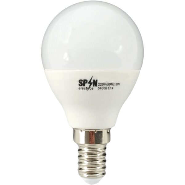 Bec Bl LED Sferic E14, model glob G45, 3W=25W, 6400K, lumina rece
