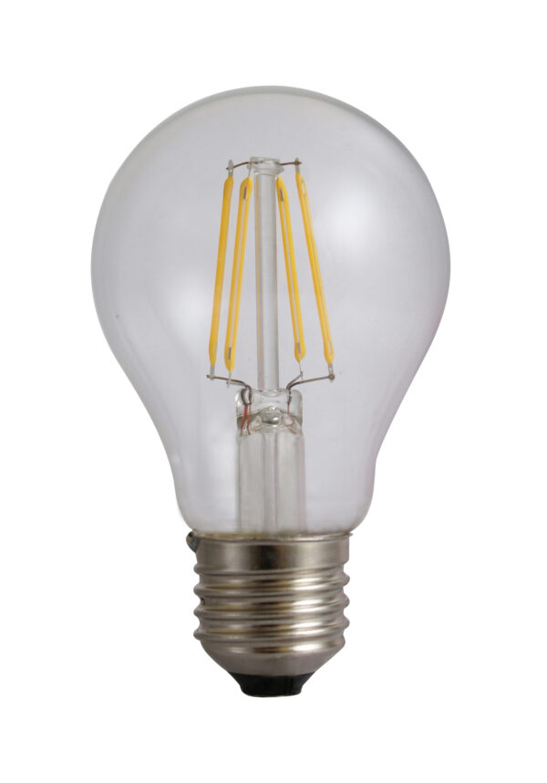 Bec Filament E27, model A60, 4W=45W, 3000K, lumina calda