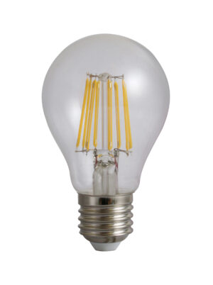 Bec Filament E27, model A60, 8W=75W, 6500K, lumina rece