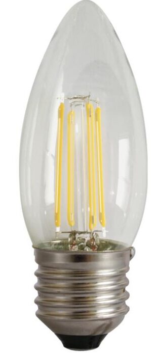 Bec Filament Lumanare E27, 4W=45W, 3000K, lumina calda, 480Lm