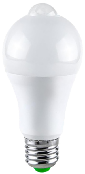 Bec LED cu senzor de miscare, 9W=75W, 750Lm, 6400K, lumina rece, model A60