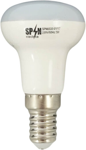 Bec LED E14, model R39, 3W=25W, 2700K, lumina calda