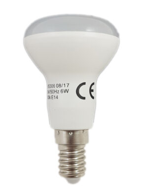 Bec LED E14, model R50, 8W=60W, 6400K, lumina rece