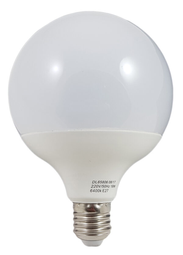 Bec LED E27, model G120, 18W=120W, 6400K, lumina rece
