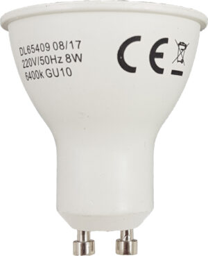 Bec LED GU10, model R50, 8W=60W, 6400K, lumina rece