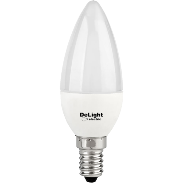 Bec LED Lumanare E14, model C37, 6W=50W, 6500K, lumina rece