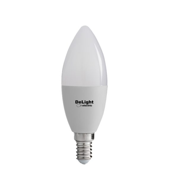 Bec LED Lumanare E14, model C37, 9W=80W, 2700K, lumina calda