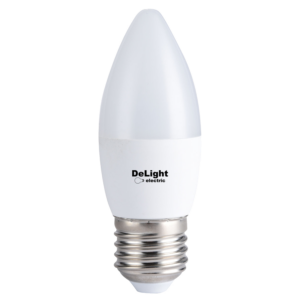Bec LED Lumanare E27, model C37, 6W=50W, 2700K, lumina calda
