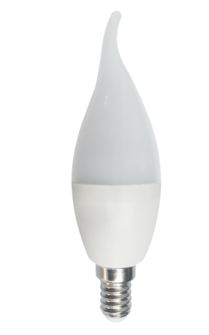 Bec LED Lumanare Flama E14, model C35, 7W= 60W, 2700K, lumina calda