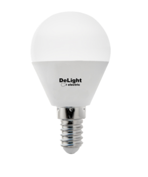 Bec LED Sferic E14, model G45, 6W=50W, 6500K, lumina rece