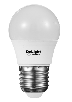 Bec LED Sferic E27, model G45, 6W=50W, 2700K, lumina calda