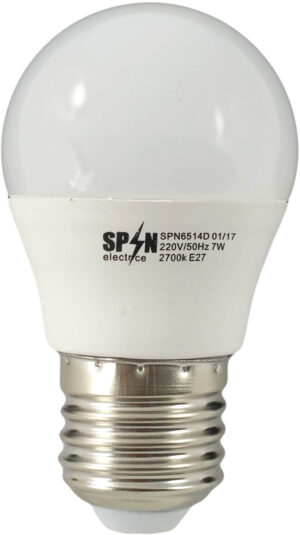 Bec LED Sferic E27, model glob G45, 3W=25W, 6400K, lumina rece