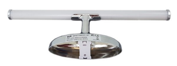 Corp LED baie inox, 6W, 6500K, lumina rece, cu protectie IP44, 400mm - imagine 3