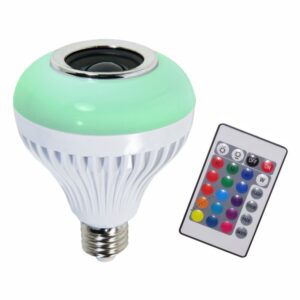 Bec LED RGB cu difuzor si telecomanda 12W