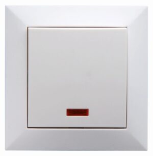 Intrerupator Simplu cu LED Spin Top, Alb