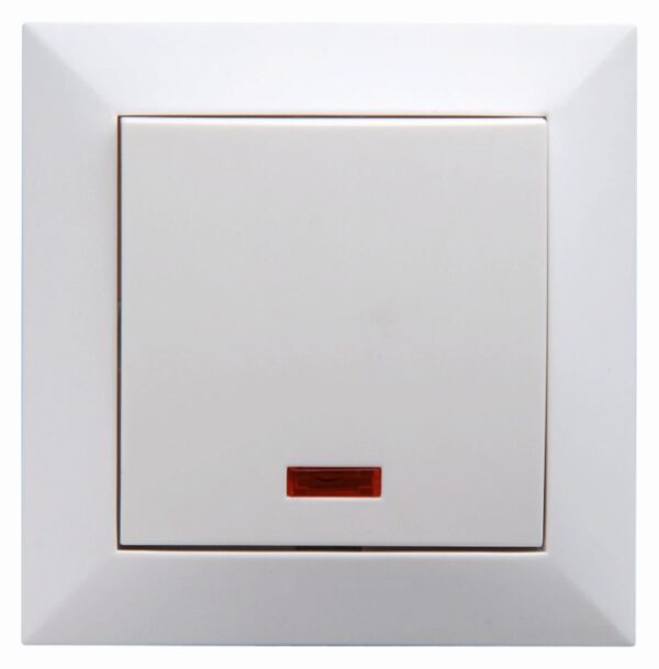 Intrerupator Simplu cu LED Spin Top, Alb