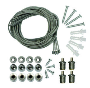 Kit montare panou suspendat, prinderi mici, fir metalic, 4 x 1 m