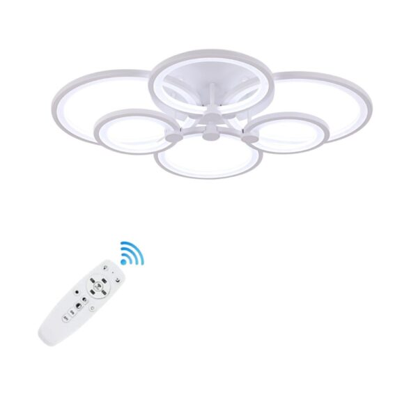 LUSTRA LED CERCURI 100W CU 6 BRATE 3 CULORI+IR 830mm x 140mm