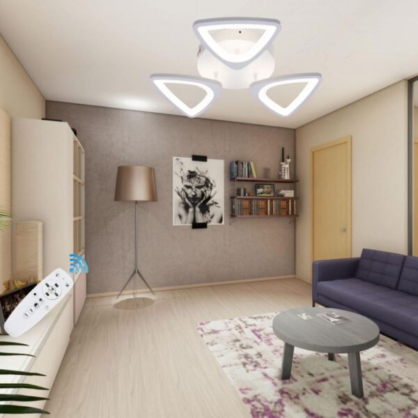LUSTRA LED DIMABILA 50W CU 3 BRATE 3 CULORI+IR 450mm x 85mm