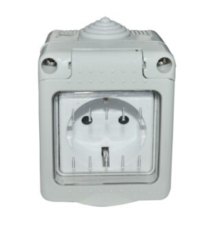 Priza Modulara Simpla cu capac, Antigron, 16A, IP55