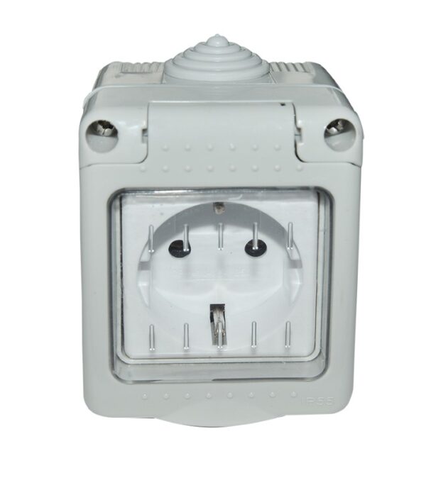 Priza Modulara Simpla cu capac, Antigron, 16A, IP55