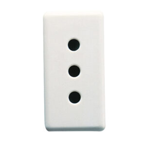 Priza modulara standard 10A, 2P+E, Gewiss GW20201, alb - 1 modul