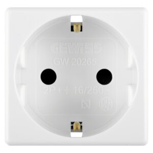 Priza modulara standard 2P+E, Gewiss GW20265, alb - 2 module