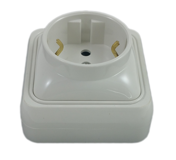 Priza Simpla Mini Alba - montaj aparent - imagine 3