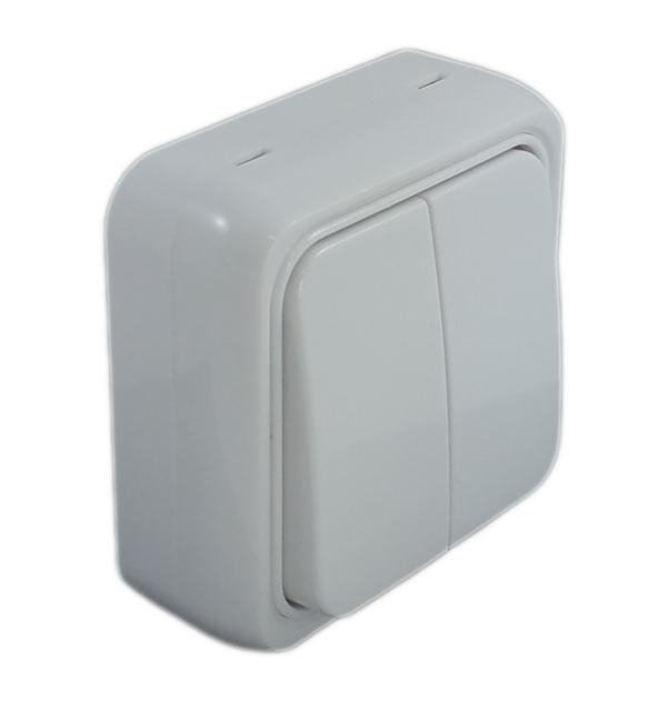 Comutator Mini Alb - montaj aparent - imagine 2