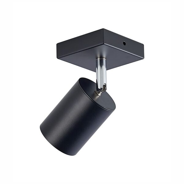Spot Regrabil Negru GU10 80mm
