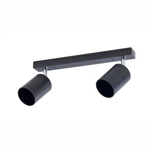 Spot Liniar Regrabil Negru 2XGU10 450mm