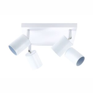 Spot patrat reglabil alb 4 X GU10 250mm