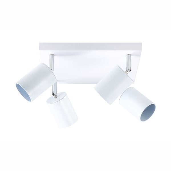 Spot patrat reglabil alb 4 X GU10 250mm