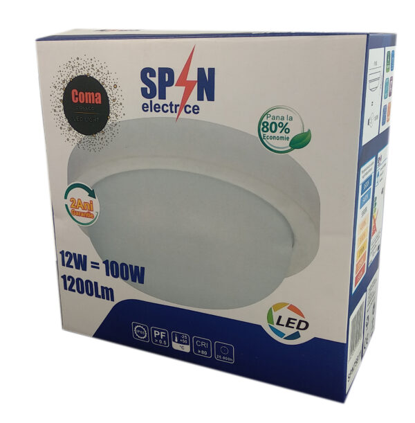 Aplica LED de exterior Rotunda fi180, 12W=100W, 6000K, lumina rece, cu protectie IP65 - imagine 3