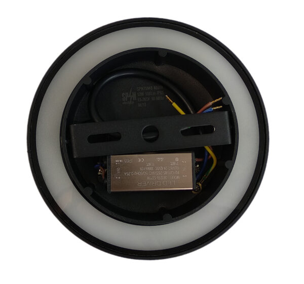 Aplica LED Perete Biscuit fi150, 12W 3000K, lumina calda, cu protectie IP65 - imagine 2