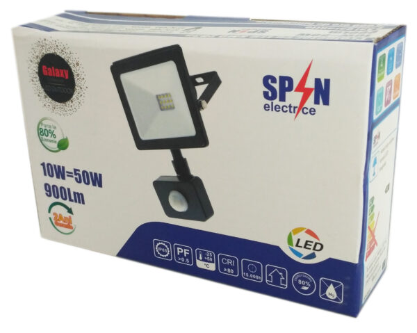 Proiector LED SMD Galaxy cu Senzor de Miscare, 10W=50W, 6000K, lumina rece - imagine 4