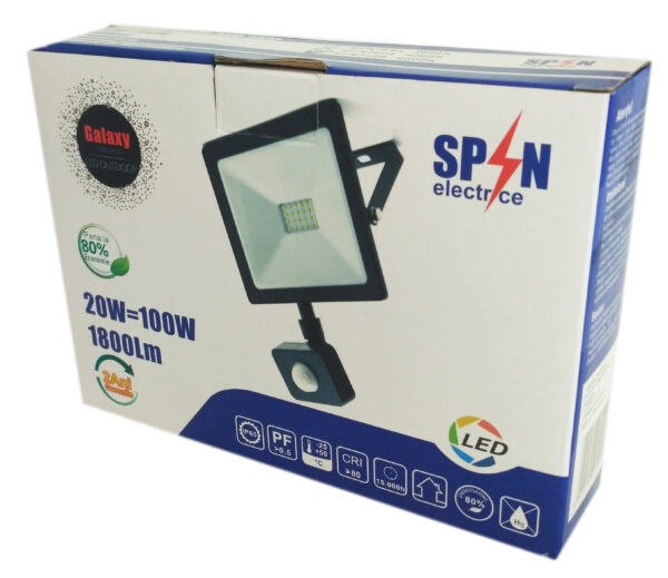Proiector LED SMD Galaxy cu Senzor de Miscare, 30W=150W, 6000K, lumina rece - imagine 4