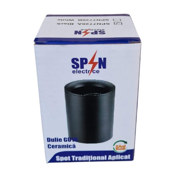 SPOT LED TRADITIONAL NEGRU CU DULIE 1XGU10 - imagine 4