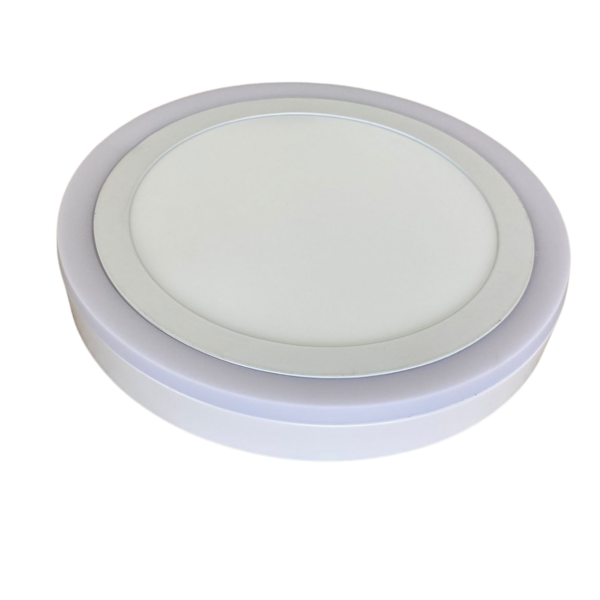 Spot LED Rotund Aplicat Doua Culori 18+6W 3000k-6500k Trei Functii
