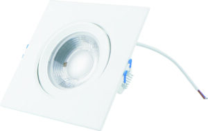 Spot LED Patrat COB alb, 9W=160W, 6500K, lumina rece