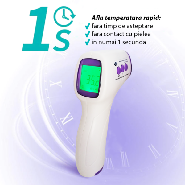 Termometru digital infrarosu, pentru frunte, fara contact cu pielea