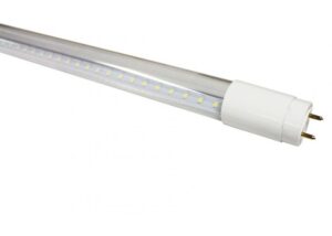 Tub LED Transparent, model T8, 9W=18W, 6400K, lumina rece, 900lm, 588 mm