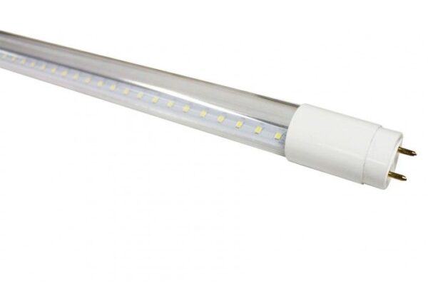 Tub LED Transparent, model T8, 9W=18W, 6400K, lumina rece, 900lm, 588 mm