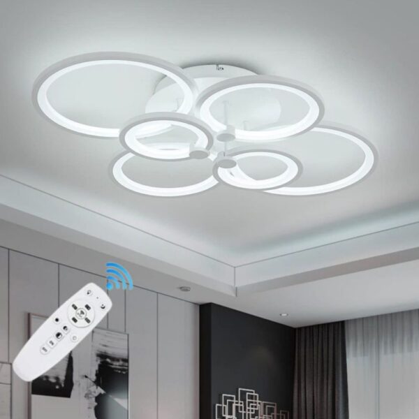 LUSTRA LED CERCURI 100W CU 6 BRATE 3 CULORI+IR 830mm x 140mm - imagine 2