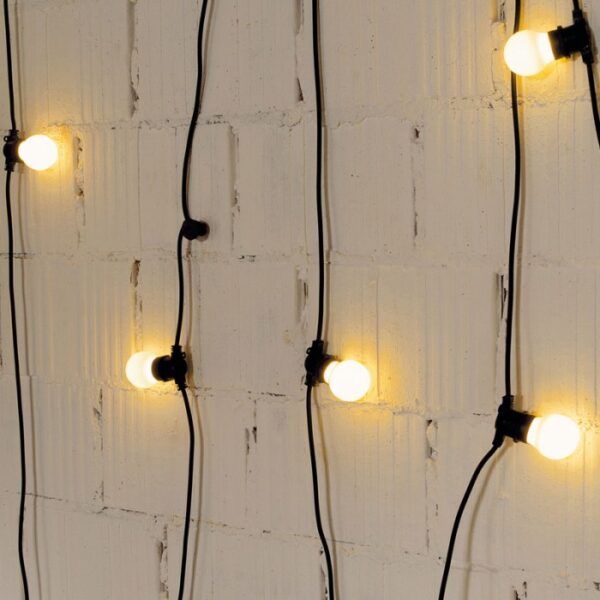Ghirlanda luminoasa, 20m, interconectabil, E27, IP65, 20m - imagine 3
