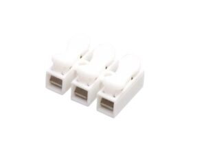 Conector rapid clipsare 3poli alb