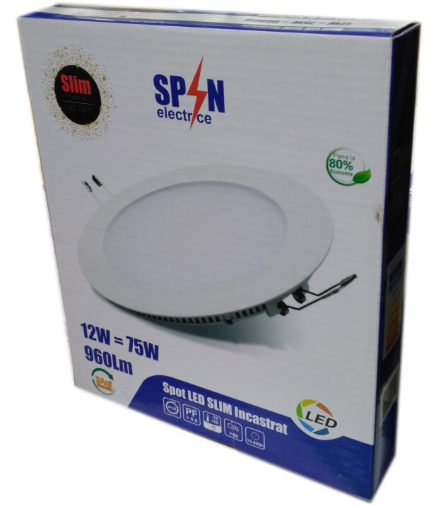 Spot LED Slim Ø170, 12W=75W, 2700K, lumina calda - imagine 3