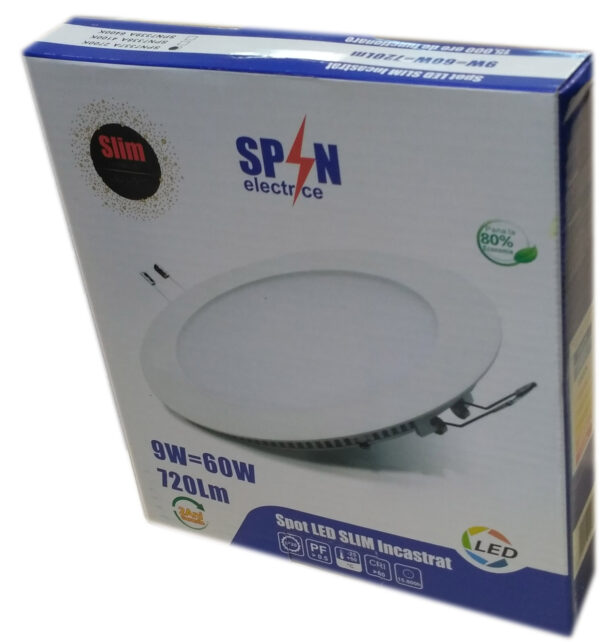 Spot LED Slim Ø145, 9W=60W, 2700K, lumina calda - imagine 3
