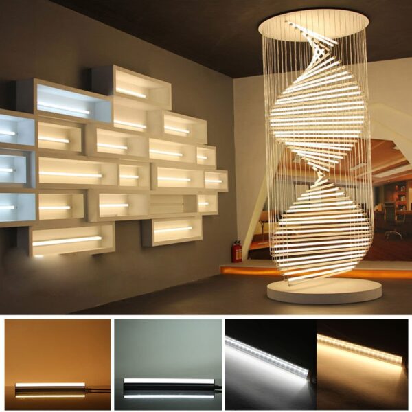 Corp LED T5 cu intrerupator, 7W=14W, 4100K, lumina neutra - imagine 3